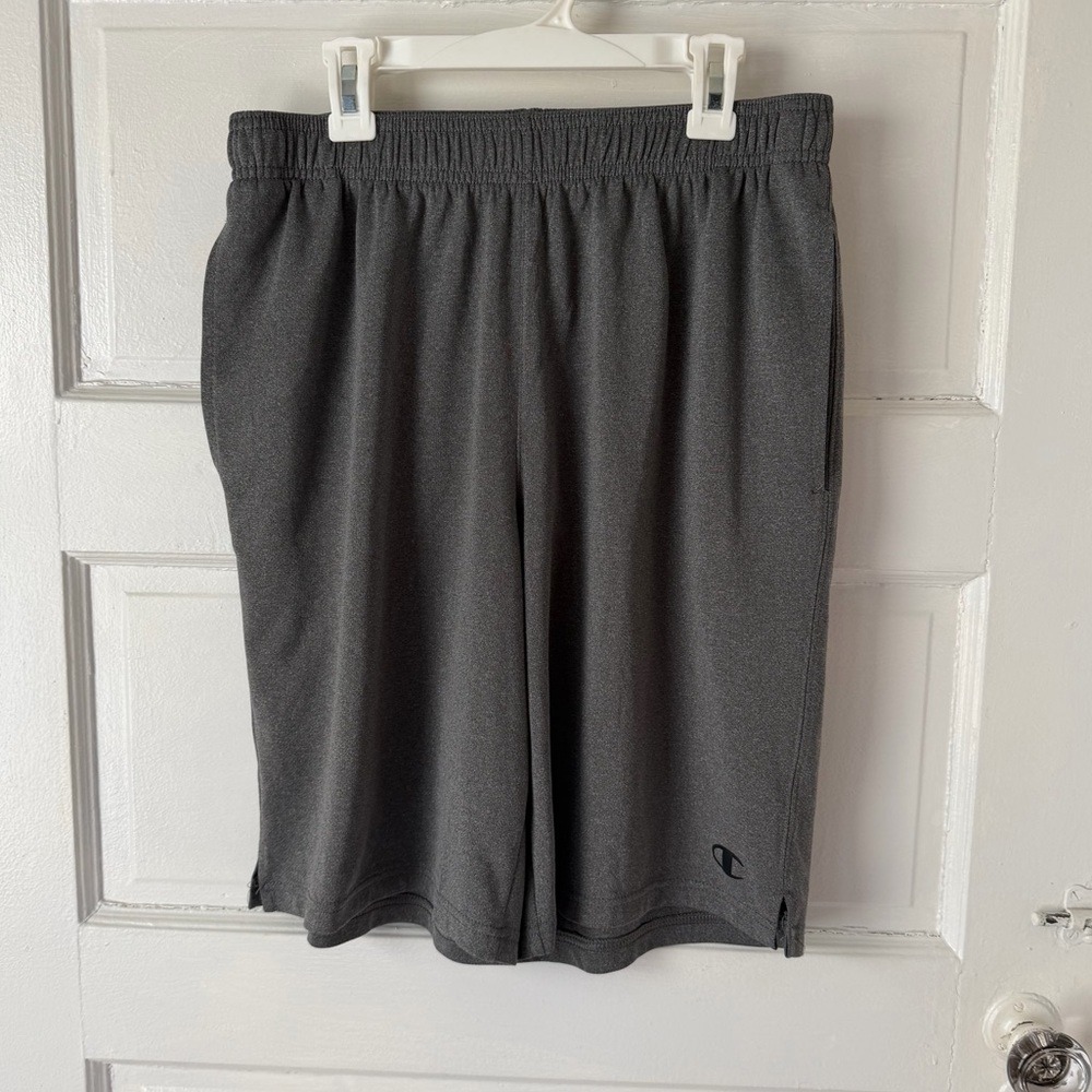 3/$20💥 Champion‎ Mens Gray Athletic Training Workout Shorts Pull On Pockets - Picture 4 of 11